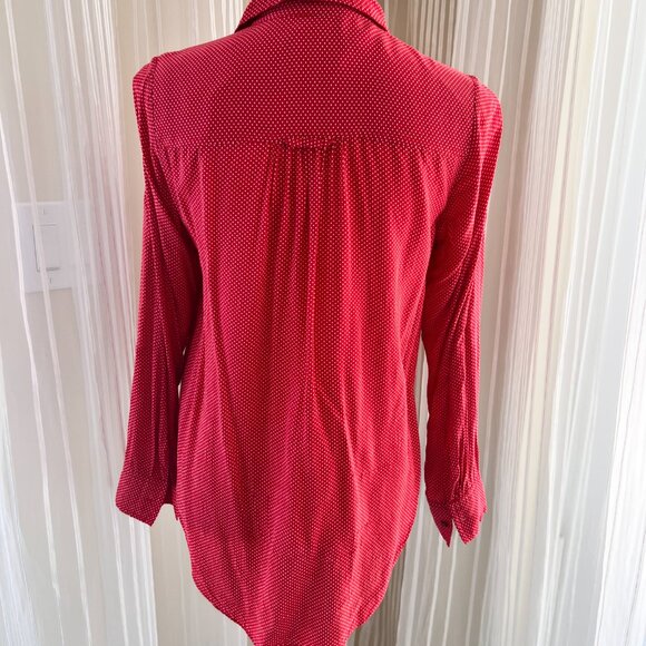 Anthropologie Maeve MATILDA polka dot long sleeve tunic blouse size S - Picture 5 of 8